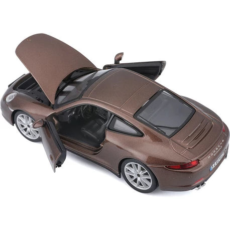 Bburago 1:24 Plus Porsche 911 Carrera S Metallic Brown Diecast Model