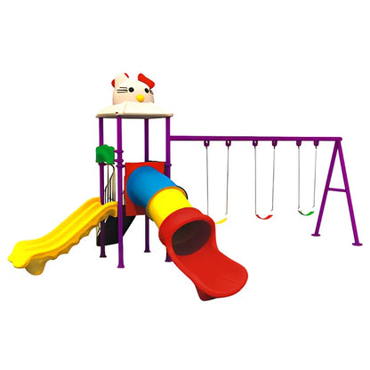 Myts Jungle Expedition Outdoor Activity Playcentre with Slides & 3 Swings