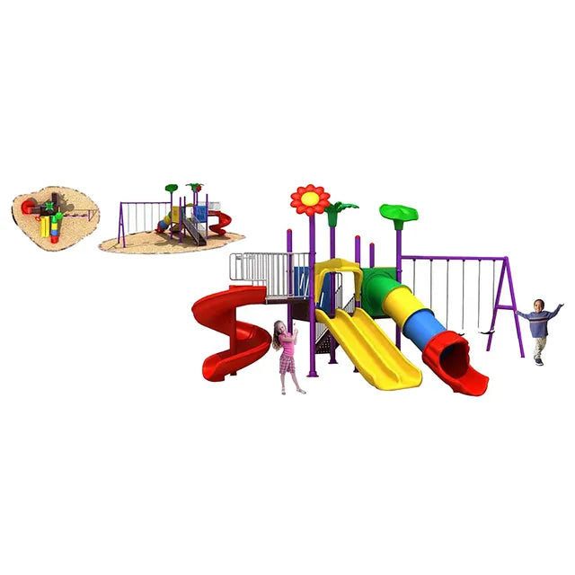 Myts Garden Oasis Mega Dual and Single Slides and Swings