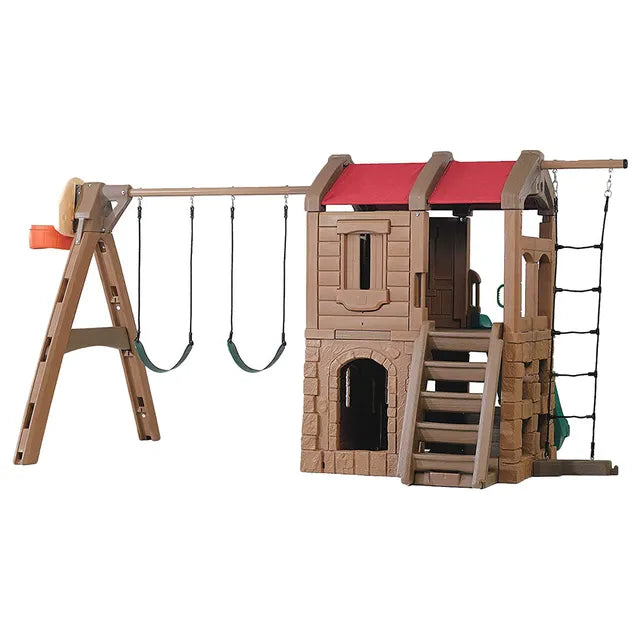 Myts Thrilling Summit Kids Pro Slide, Swings, and Climbing Wall