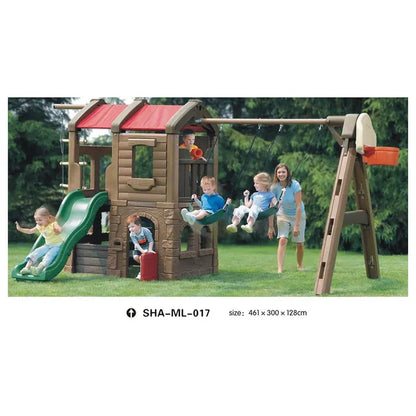 Myts Thrilling Summit Kids Pro Slide, Swings, and Climbing Wall