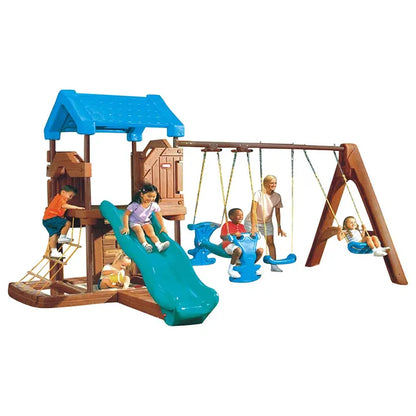 Myts Adventure Tower Mega Kids Slide and Swings with Playful Platform