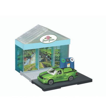 Bburago 1:43 StreetFire Garden House Playset with Toy Car