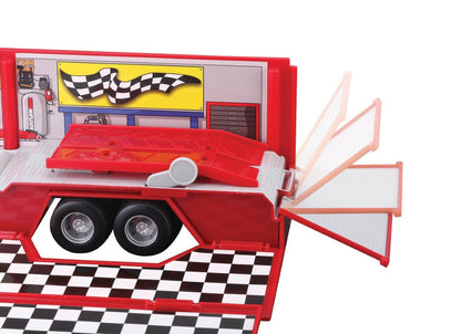 Bburago 1:43 Ferrari Race & Play Racing Hauler with Diecast Car