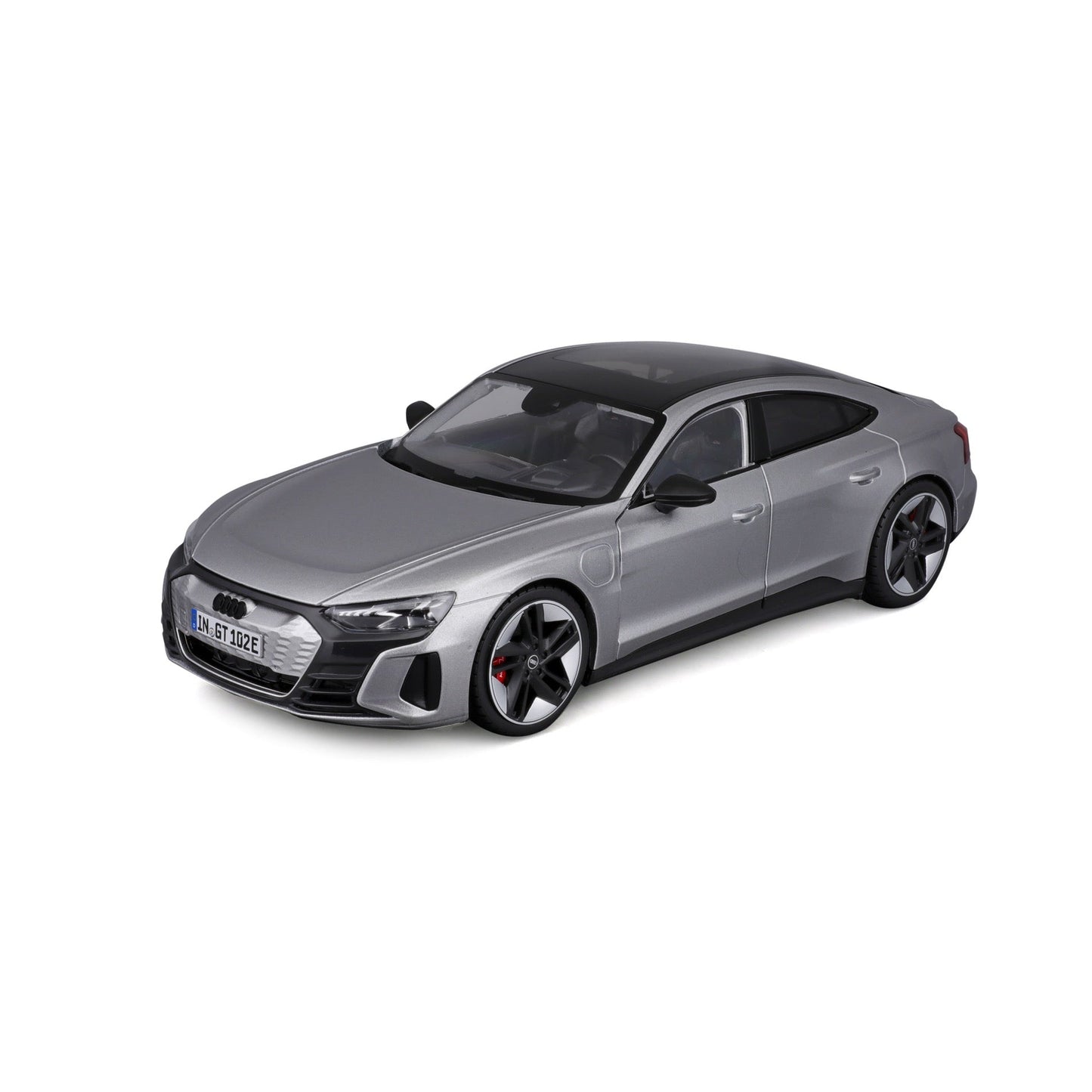 2022 Audi RS e-tron GT Silver Metallic 1/18 Diecast Model Car by Bburago 11050