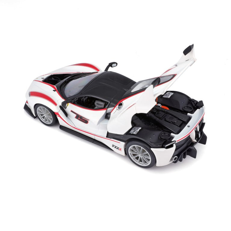 1/24 Bburago Ferrari Racing FXX-K #75 Diecast Model Car White