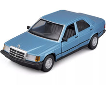 Bburago 18-21103 - Model Car - Mercedes 190E '87 (Diamond Blue, Scale 1:24)