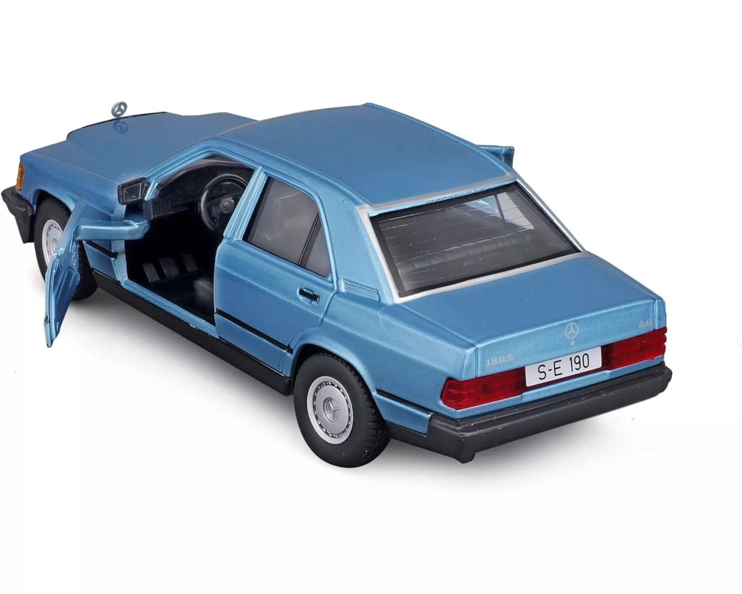 Bburago 18-21103 - Model Car - Mercedes 190E '87 (Diamond Blue, Scale 1:24)