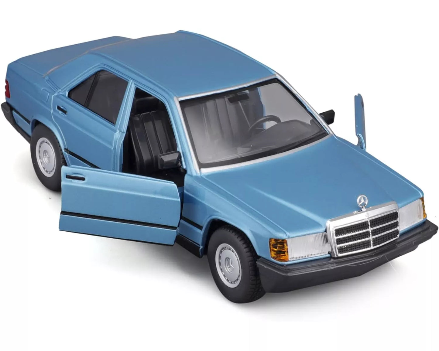 Bburago 18-21103 - Model Car - Mercedes 190E '87 (Diamond Blue, Scale 1:24)