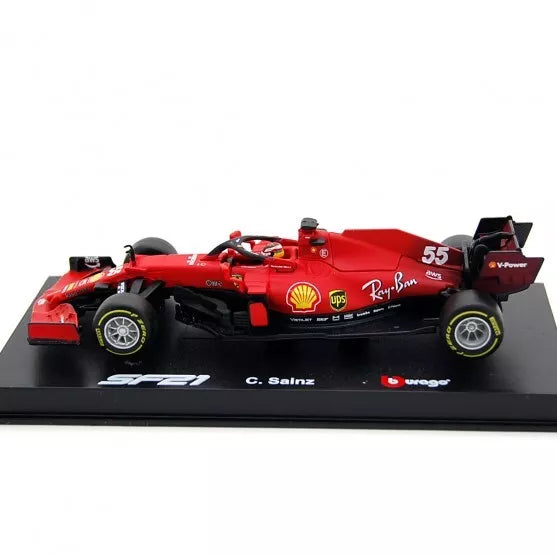 Bburago 1:43 Signature Series Ferrari F1 SF21 #55 Carlos Sainz 2021 Season