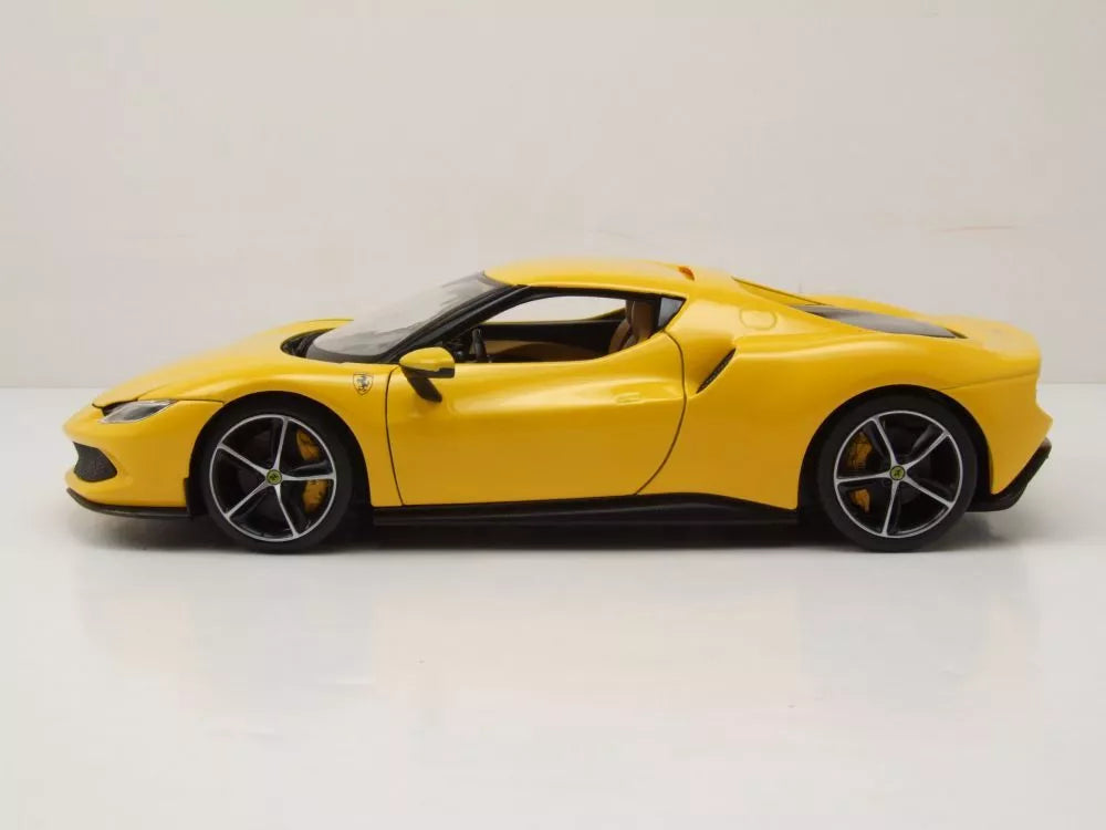 Ferrari 296 GTB Yellow 1:18 Diecast Model Car by Bburago