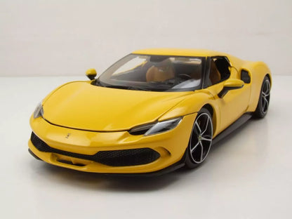 Ferrari 296 GTB Yellow 1:18 Diecast Model Car by Bburago