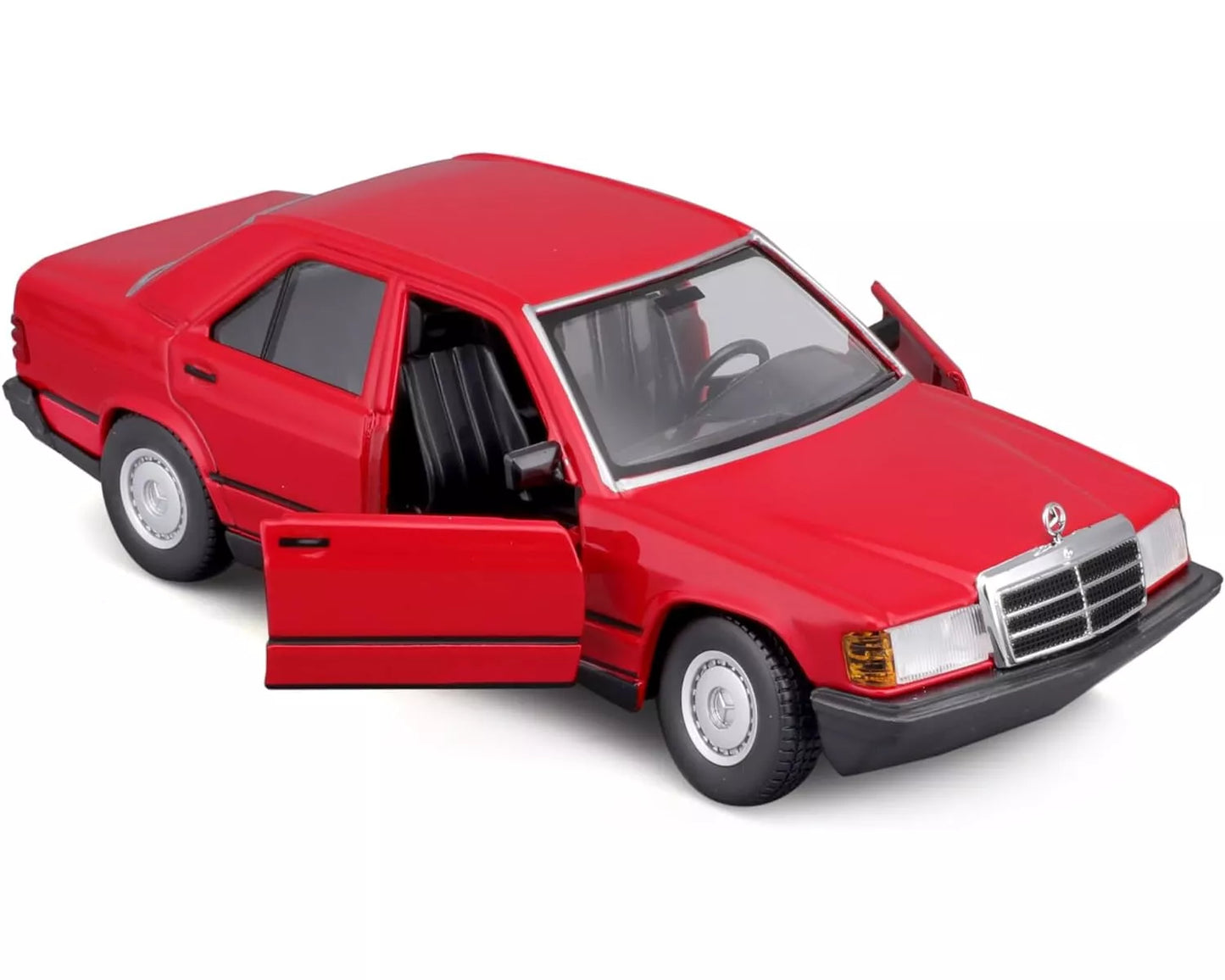 Bburago 18-21103 Model Car - Mercedes 190E '87 (Red, Scale 1:24)