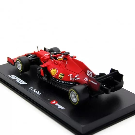 Bburago 1:43 Signature Series Ferrari F1 SF21 #55 Carlos Sainz 2021 Season