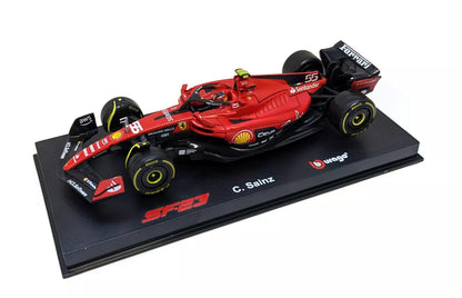 Bburago 18-36835S F1 Ferrari SF-23 #55 Carlos Sainz with Helmet 1:43 Scale Diecast Model