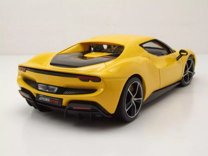 Ferrari 296 GTB Yellow 1:18 Diecast Model Car by Bburago