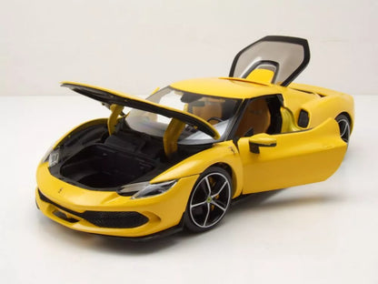 Ferrari 296 GTB Yellow 1:18 Diecast Model Car by Bburago