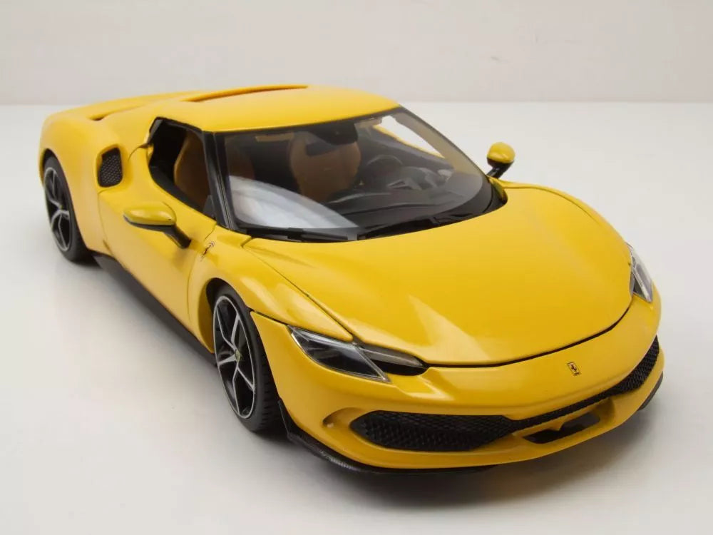 Ferrari 296 GTB Yellow 1:18 Diecast Model Car by Bburago