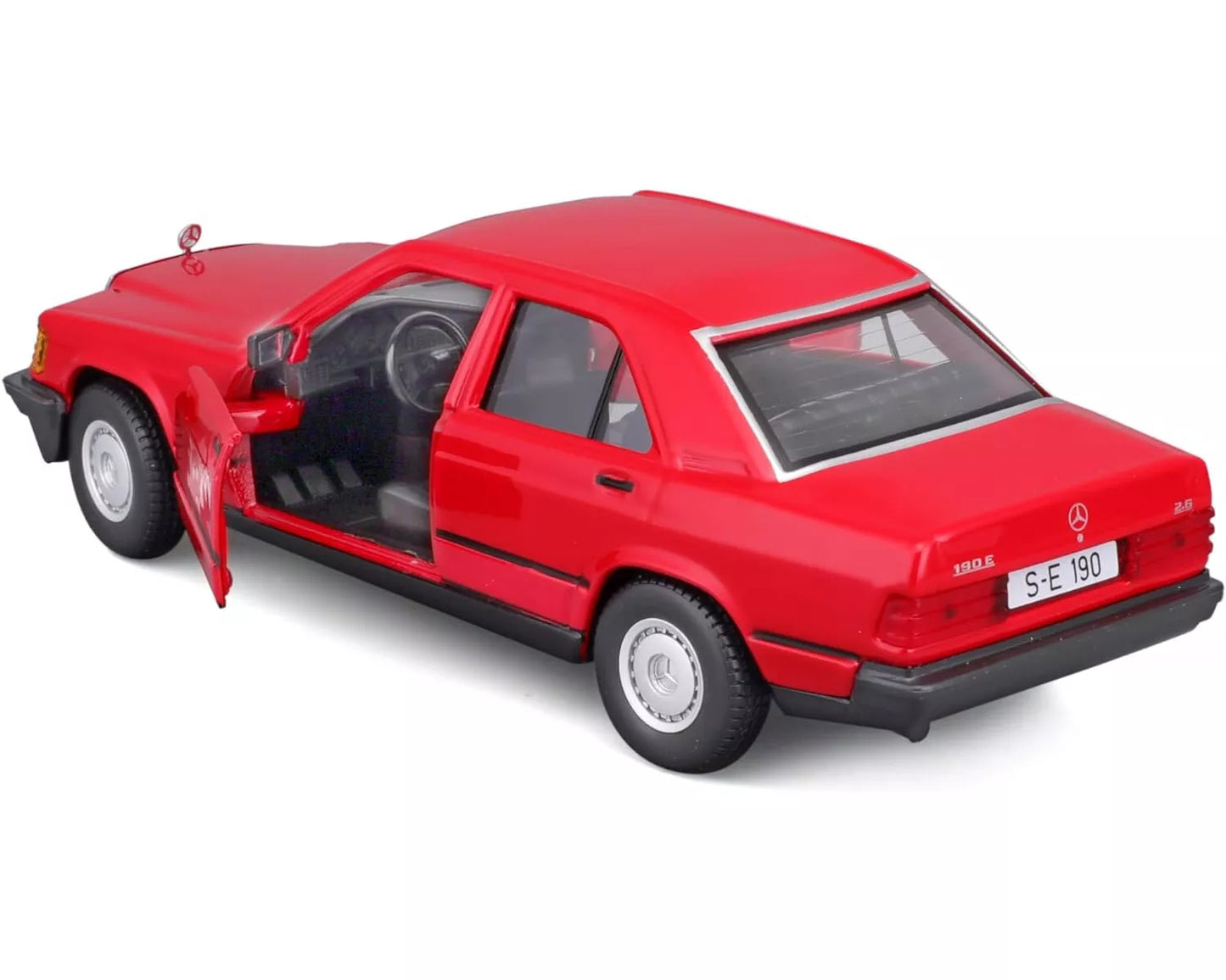 Bburago 18-21103 Model Car - Mercedes 190E '87 (Red, Scale 1:24)