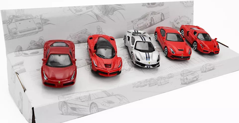 Bburago Ferrari 5-Car Set - 488 GTB