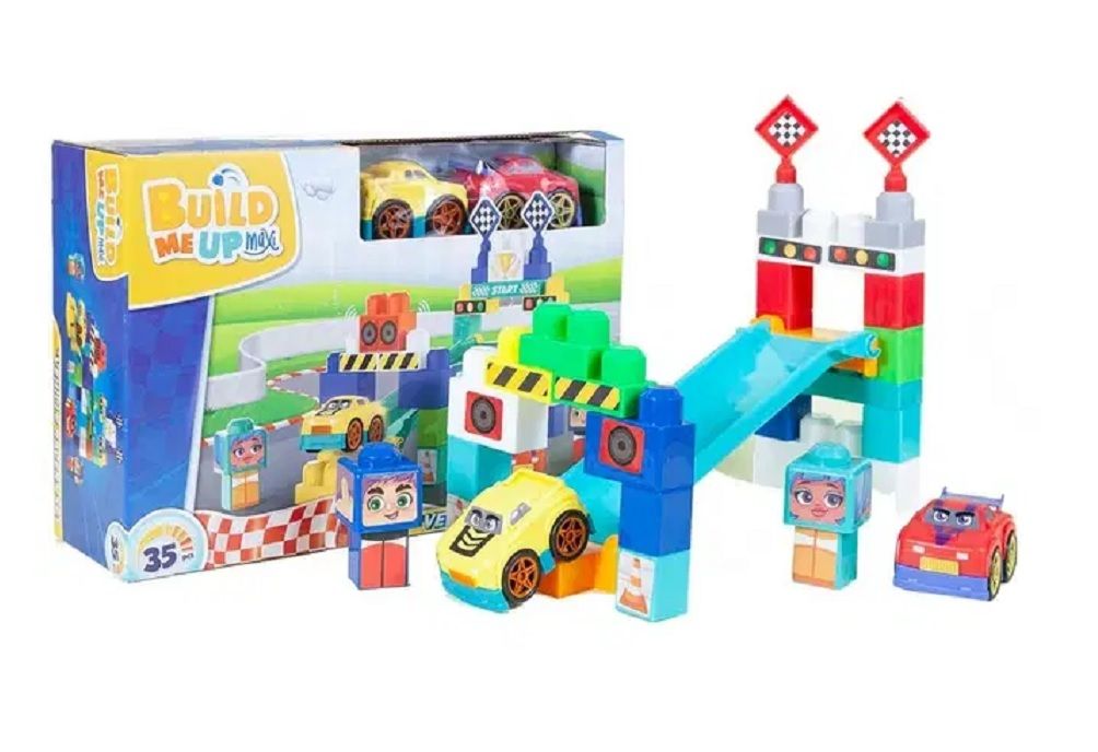 Happy Line - Block Maxi 2 City Car Set 35 Pieces